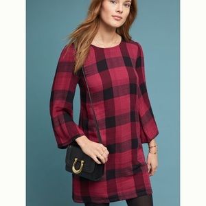Anthropologie Cloth & Stone Buffalo Plaid Tunic Dress